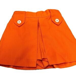 Vintage Girls Buster Brown Orange Skort Shorts Summer 60s 70s Size 2T RARE Mod